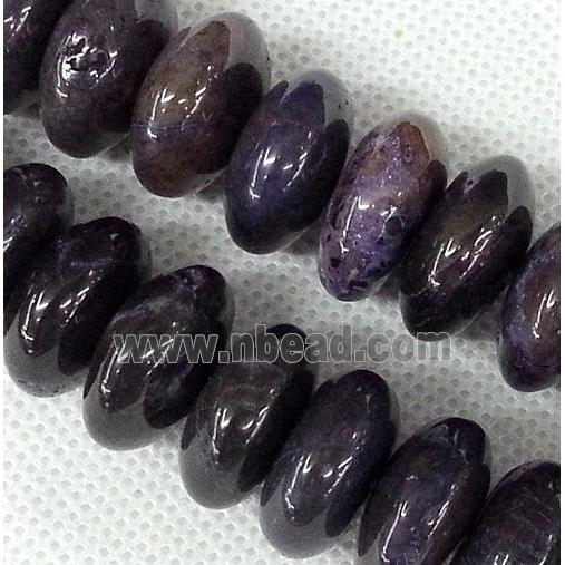 purple Agate beads, rondelle