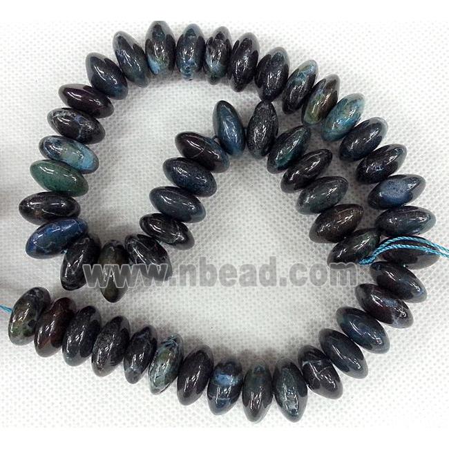 blue Agate beads, rondelle