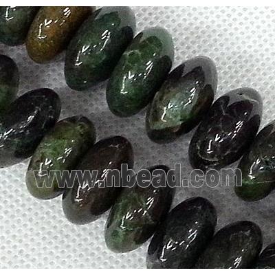 darkgreen Agate beads, rondelle