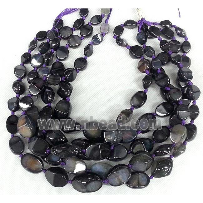 Agate stone beads for necklace, freeform