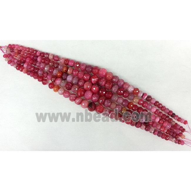 red Agate rondelle beads Necklace Chain