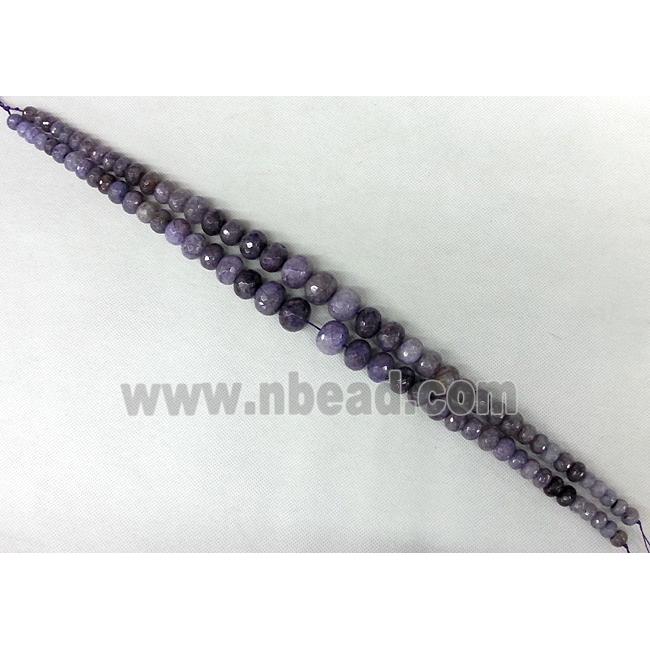 purple Agate rondelle beads Necklace Chain