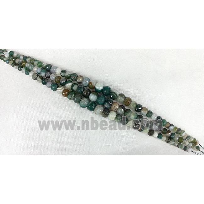 green Druzy Agate rondelle beads Necklace Chain