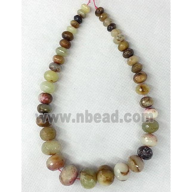 Agate beads Necklace Chain, faceted rondelle