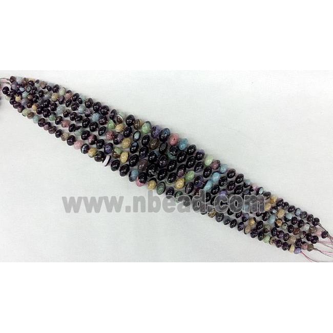 Druzy Agate rondelle beads Necklace Chain, mix color