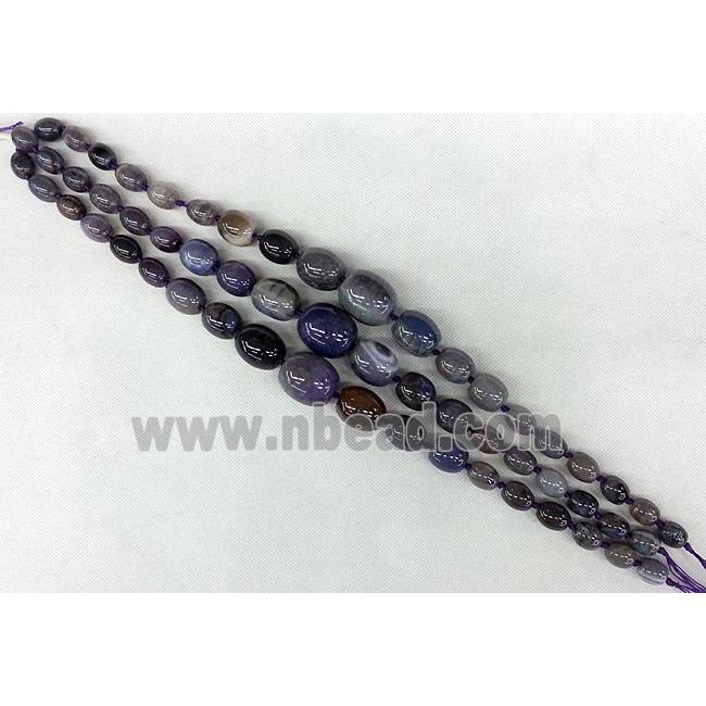 purple Agate barrel beads Necklace Chain