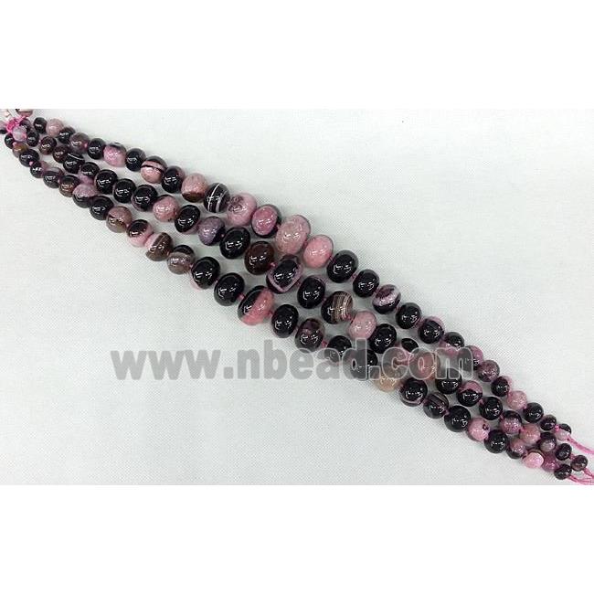 pink Druzy Agate rondelle beads Necklace Chain,