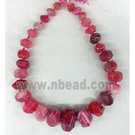 red Agate Necklace Chain, rondelle
