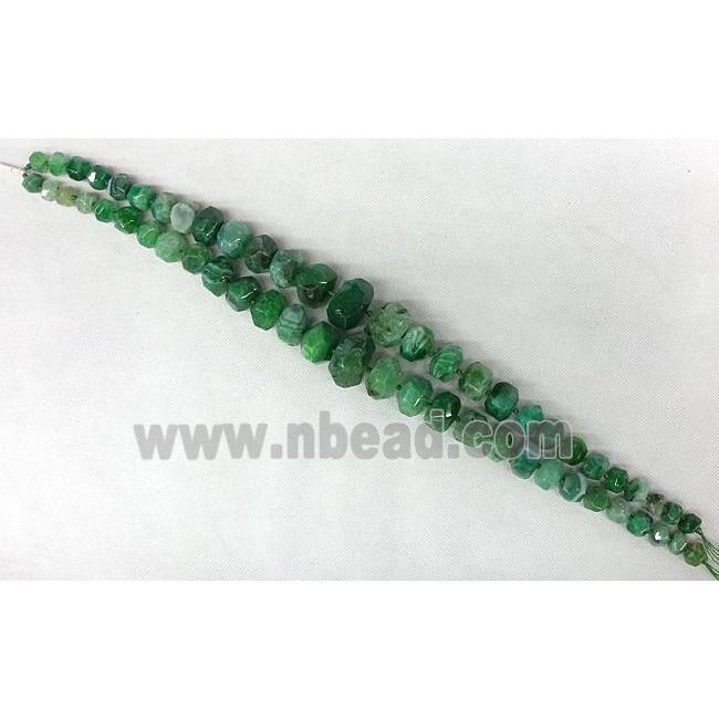 green Agate Necklace Chain, rondelle