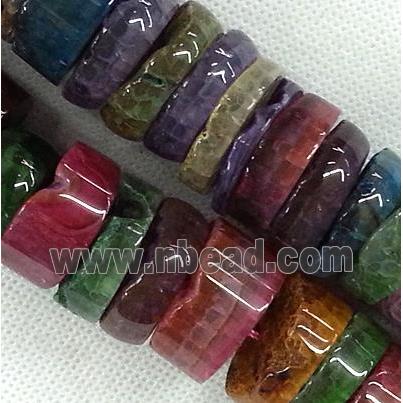 Agate heishi beads, mix color