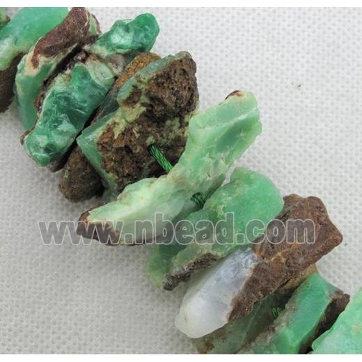 natural Australian chrysoprase bead chips, freeform