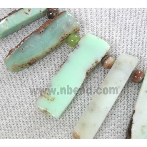 natural Australian chrysoprase bead, freeform slice
