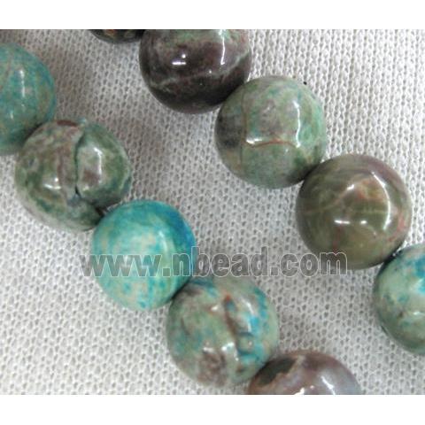 round ocean jasper beads, blue