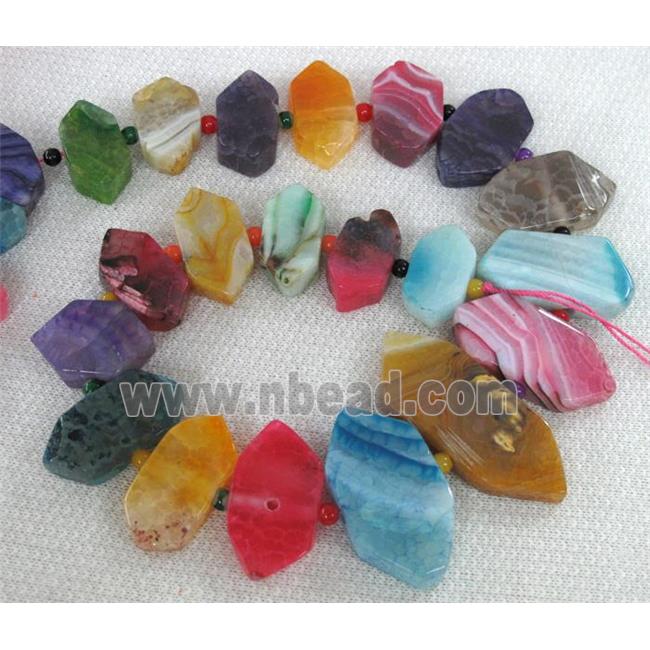 agate beads, guidepost, mixed color