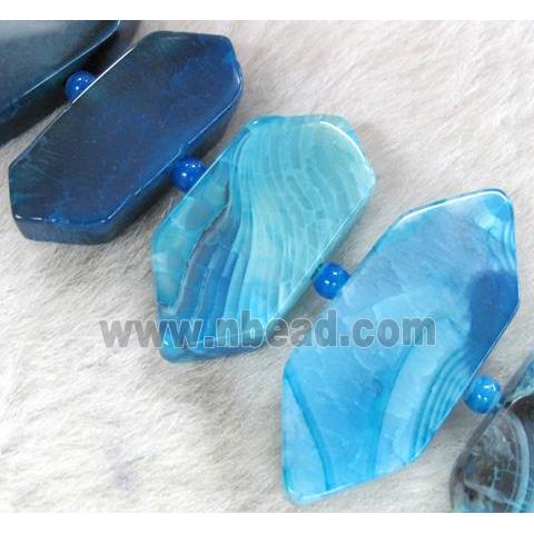agate beads, point, guidepost, blue