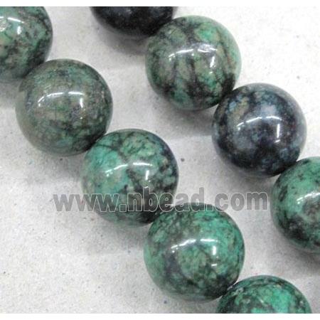 round Chrysocolla Beads, green