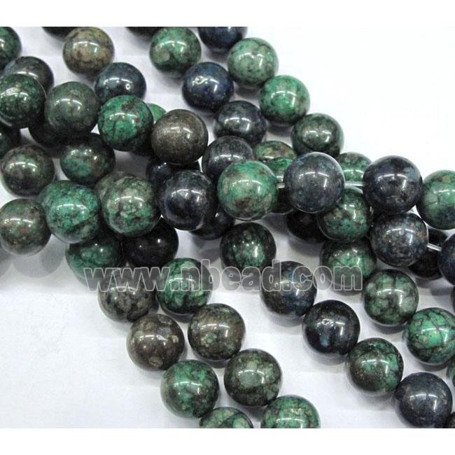 round Chrysocolla Beads, green