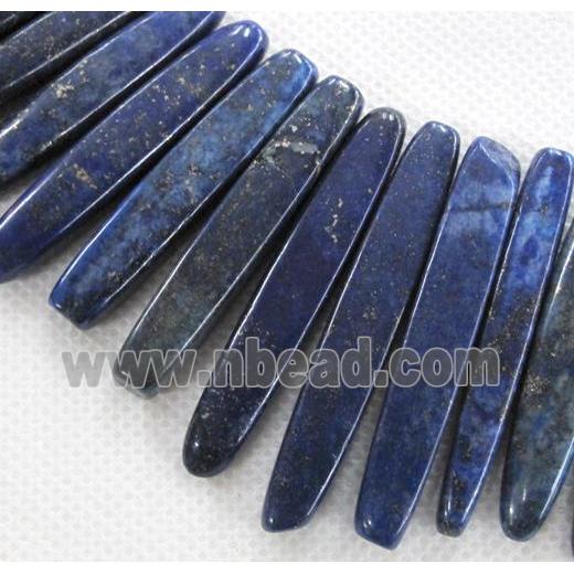 lapis lazuli bead, stick, for necklace
