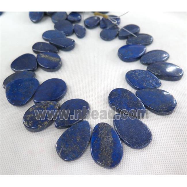 lapis lazuli bead for necklace, teardrop