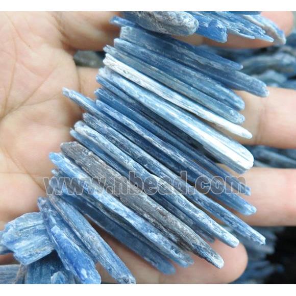 blue Kyanite beads, stick, freeform