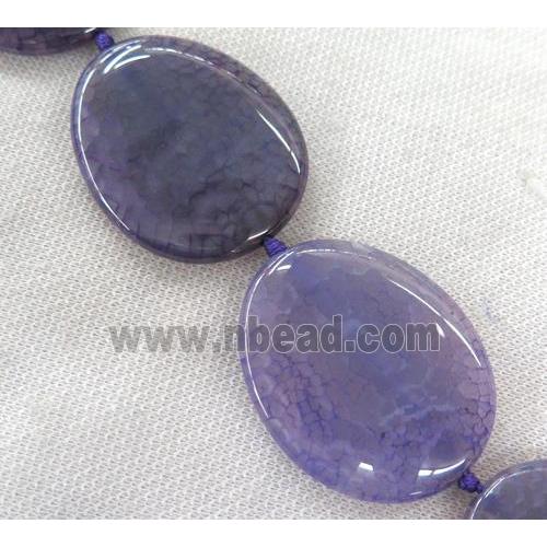 purple Agate bead, teardrop