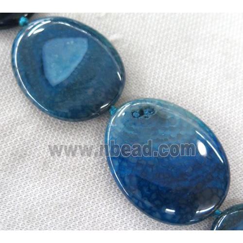blue Agate bead, teardrop
