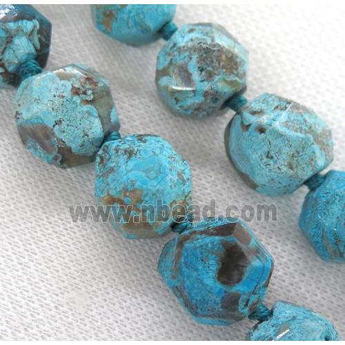 blue ocean jasper ball beads, faceted round