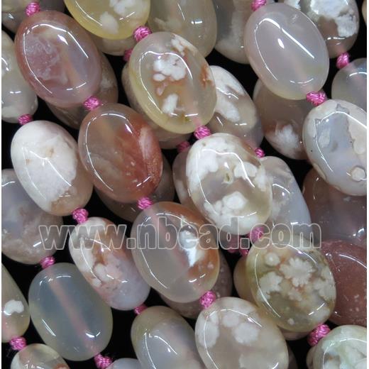 natural Cherry Agate oval beads