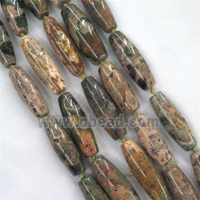 natural Ocean Agate barrel beads