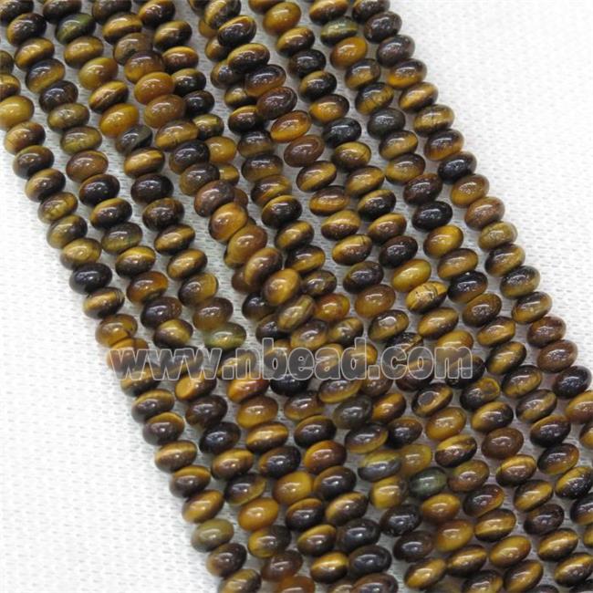 yellow Tiger eye stone rondelle beads