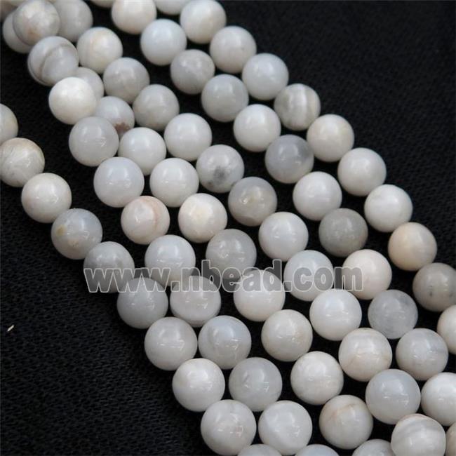 round white Crazy Agate beads