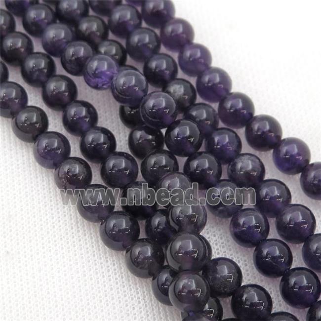round purple Amethyst beads