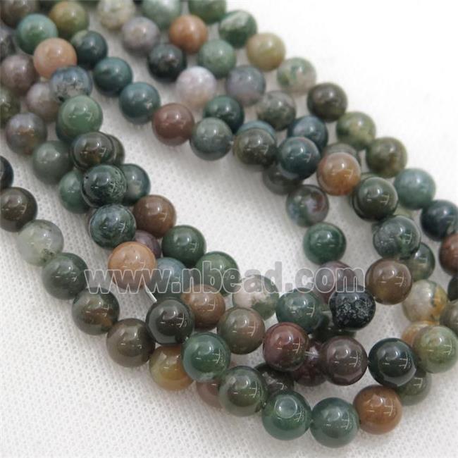 round Indian Agate beads, multi color