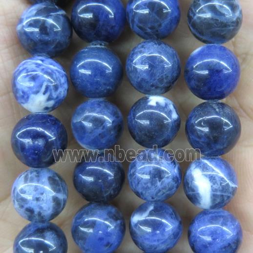 blue Sodalite beads, round