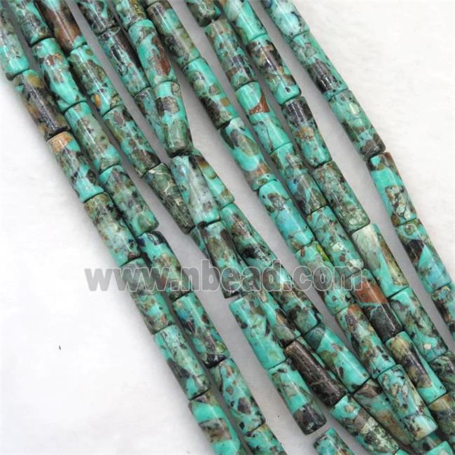 synthetical African Turquoise tube beads