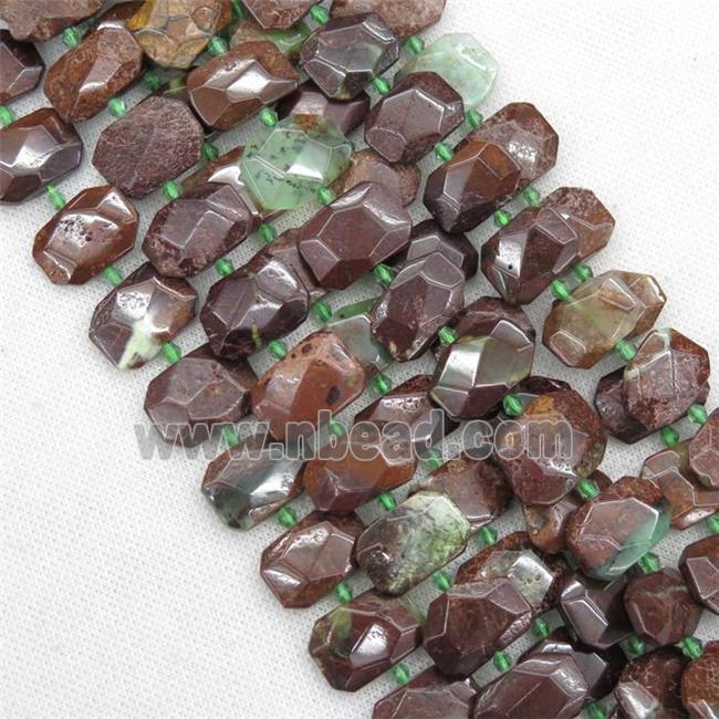 Australian Chrysoprase beads, faceted rectangle