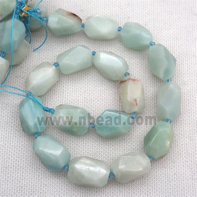 Chinese Amazonite nugget beads, freeform