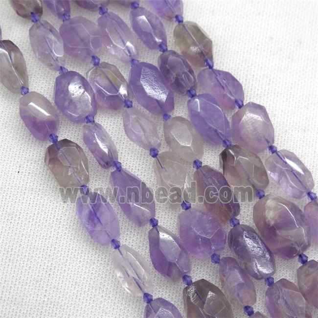 purple Amethyst nugget beads, freeform