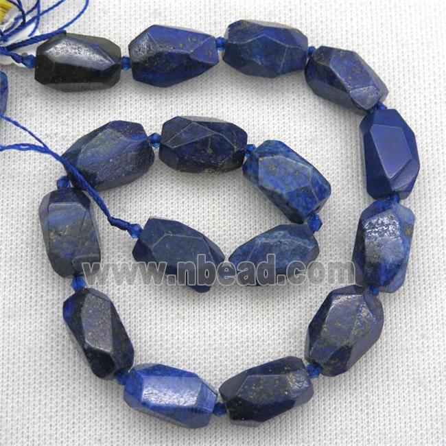 blue Lapis Lazuli nugget beads, freeform