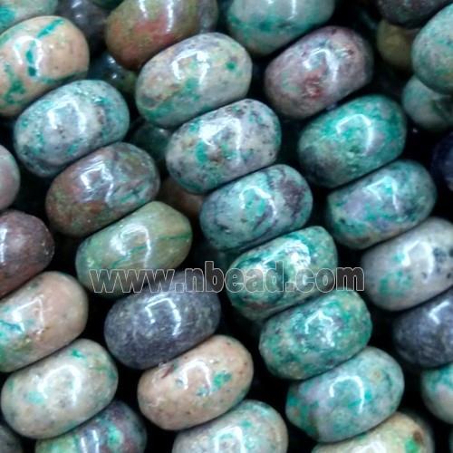 African Turquoise rondelle beads