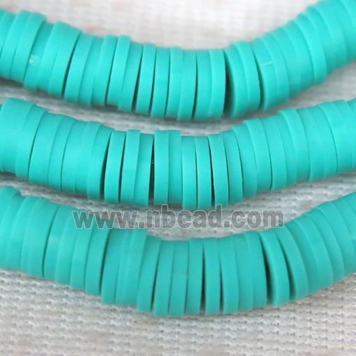 green turq Fimo Polymer Clay heishi beads