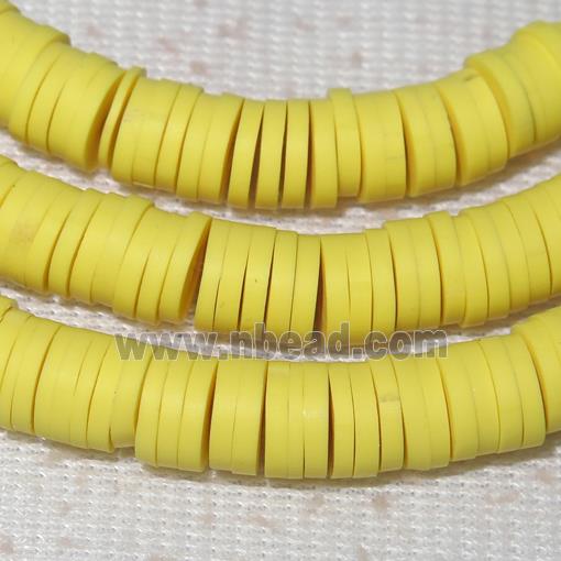 yellow Fimo Polymer Clay heishi beads
