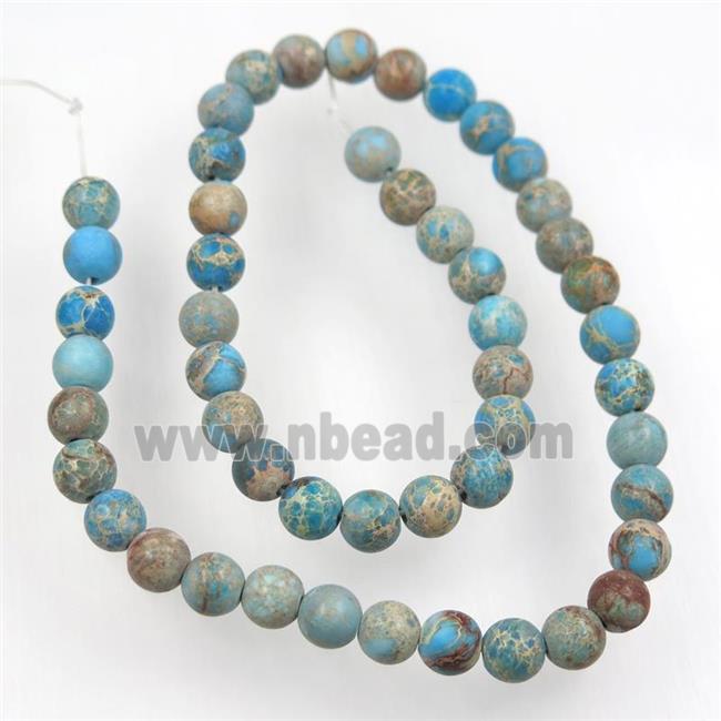 matte round Sea sediment jasper beads