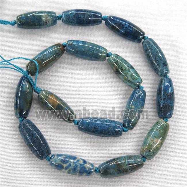 Blue Coral Fossil Rice Beads