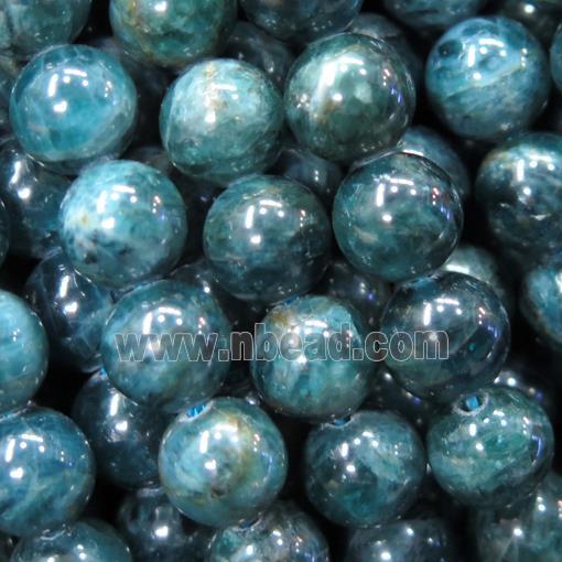 round Green Apatite Beads