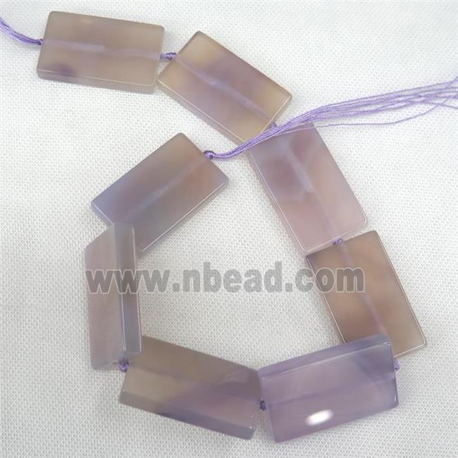 purple Agate Beads, rectangle, dye