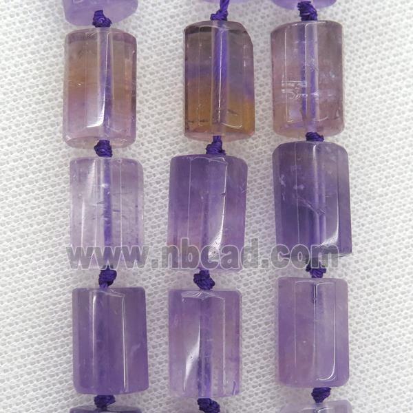 purple Ametrine beads, faceted column