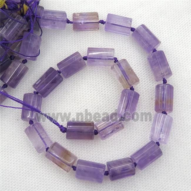 purple Ametrine beads, faceted column