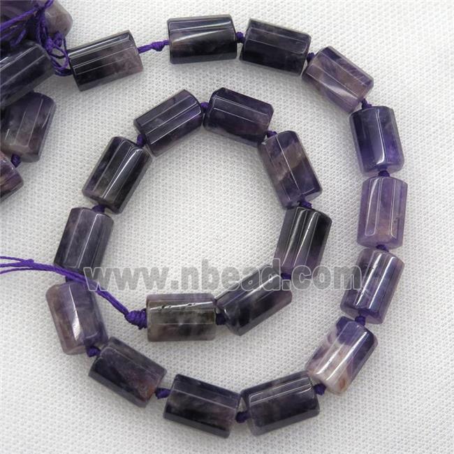 Dogtooth Amethyst Beads, faceted Column
