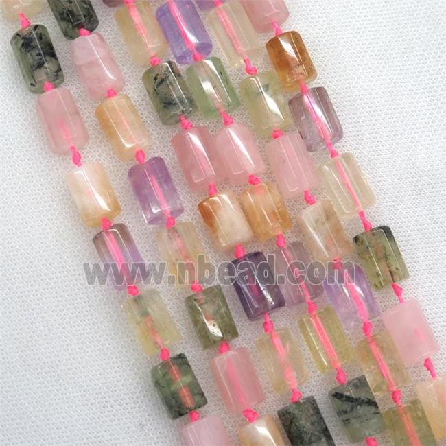 mix gemstone beads, faceted tube